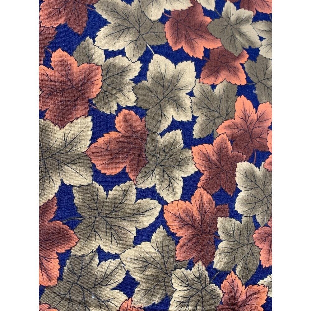 Windsor Collection Autumn Leaf Print Fabric 20" x 38" Fall Colors Cotton Sewing
